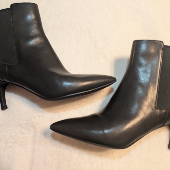 Cole Haan Black Ankle Booties with Pointed Toe - Picture 9 of 10